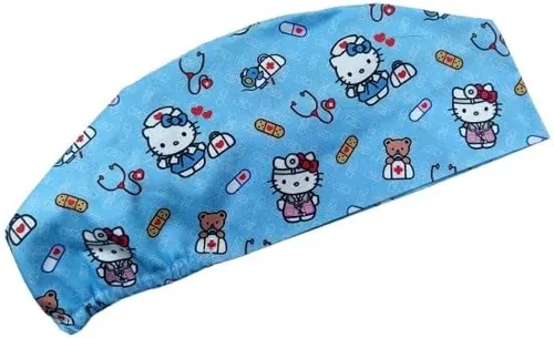 Vista 14 de Cute Kitty Euro Scrub - Gorra de trabajo ajustable para mujer