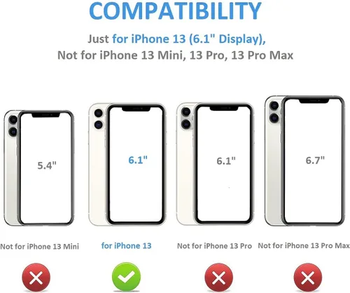 Vista 2 de ONETOP Funda tipo cartera para iPhone 13 con soporte para tarjetas, anillo de rotación de 360°, bloqueo RFID, doble cierre magnético, a prueba