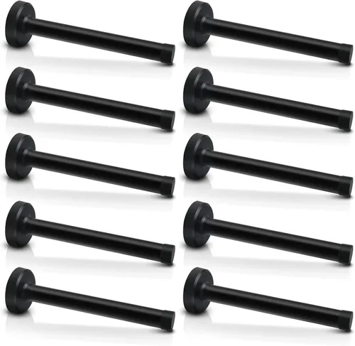 Vista 9 de KOLAKO Topes de puerta, tope de puerta de acero inoxidable, tope de puerta de 5 pulgadas (120 mm) de largo con punta de goma, protector de pared