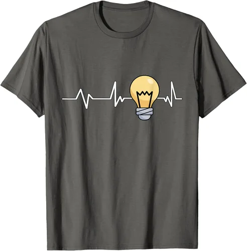 Vista 98 de Bombilla Heartbeat bombilla regalo bombilla bombilla camiseta Negro