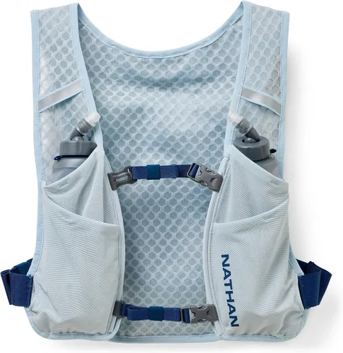Vista 13 de Nathan QuickStart - Chaleco de hidratación con vejiga o frascos, bolsillos de almacenamiento, tela transpirable que absorbe la humedad, correas