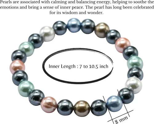 Vista 679 de Amazing Gemstone Crystal Bracelet for Women Men's Gifts - Protection Healing Crystal Bracelet - 8mm Gemstone Beaded Stretchable Bracelet Pulseras