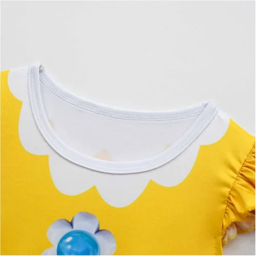 Vista 5 de ANUBHAVSHAALA Disfraz de princesa para niñas, vestido de fiesta de cosplay de 3 a 10 años