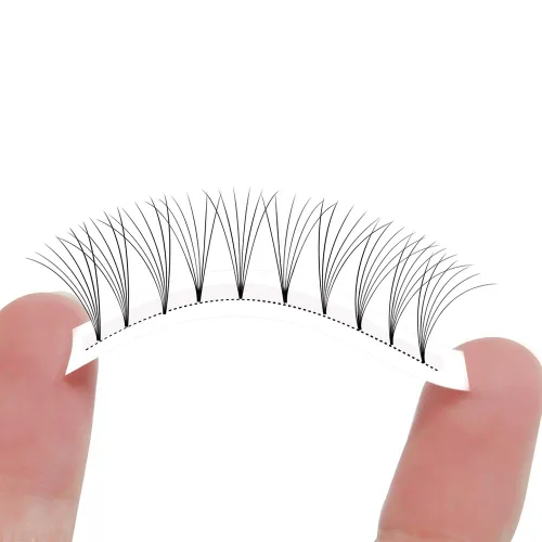 Vista 66 de QUEWEL Extensiones de Pestañas Prehechas en Ventilador, Extensiones de Pestañas Prehechas 3D de 0.07mm de Grosor, Rizado C, 8mm de Volumen