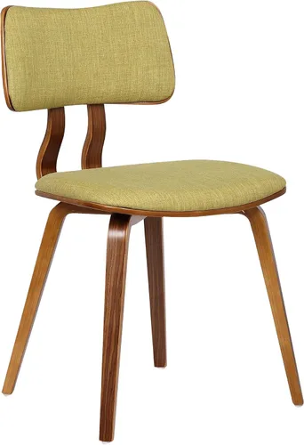 Vista 16 de Armen Living Jaguar Silla de comedor en tela de carbón y acabado de madera de nogal, acabado carbón/nogal, 20 pulgadas de profundidad x 18 pulgadas