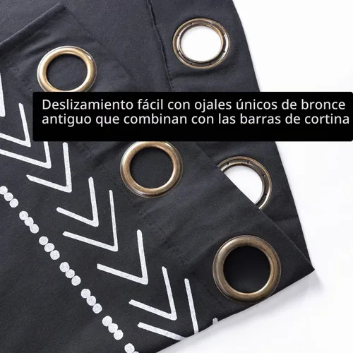 Vista 8 de Cortinas de puerta para privacidad de puerta, 80 pulgadas de largo, semi opacas, aisladas térmicas, cubierta divisora de habitaciones/persianas Negro