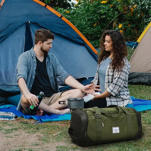 Vista 2 de Laripwit Bolsa de viaje para hombre, 40L, bolsa de gimnasio deportiva mediana con bolsillo para ropa húmeda y compartimento para zapatos, mochila