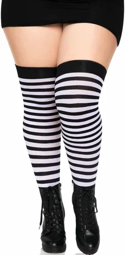 Vista 5 de Leg Avenue Medias de nailon a rayas para mujer, Multi