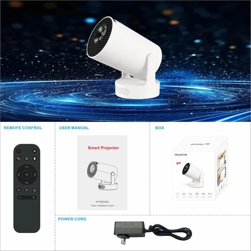Vista 9 de Mini proyector, proyector inteligente portátil 2025 con WiFi y Bluetooth, 1000 lúmenes, pantalla de 150 pulgadas, tecnología LCD LED