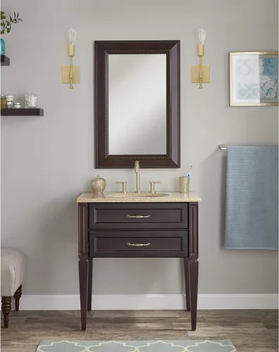 Vista 4 de Linea di Liara Berbella - Aplique de pared dorado moderno, aplique de pared para baño, apliques de pared para pasillo, lámpara de pared para latón