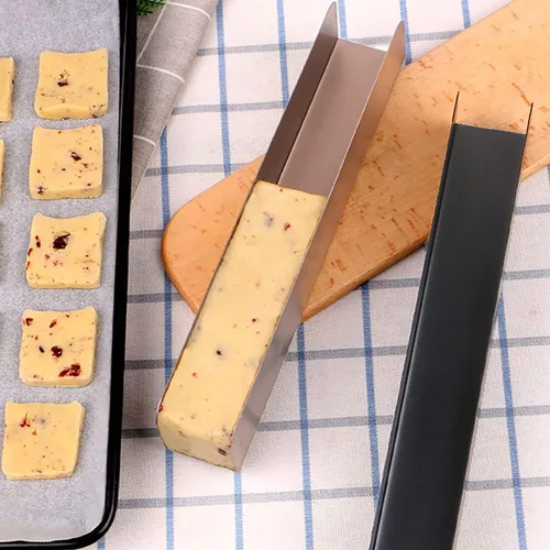 Vista 4 de 2 moldes antiadherentes en forma de U para galletas y pan, molde para tostadas de baguette, molde rectangular de acero al carbono, moldes