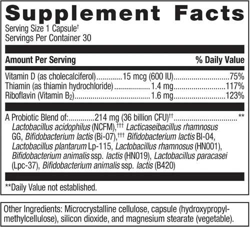 Vista 4 de Metagenics UltraFlora - Probióticos completos para mujeres y hombres, 30