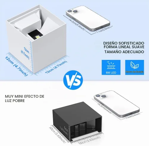 Vista 6 de ledmo Lámparas de pared LED para exterior con luz hacia arriba y hacia abajo Ajustable Aluminio IP65 20W Alta potencia 6000K 1800LM Moderna lámpara