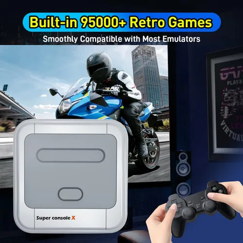 Vista 2 de Kinhank Super Console X Video Game Console Built in 41,000+ Games,with 2 Gamepads,Game Consoles for 4K TV Support HD Output, Support 5