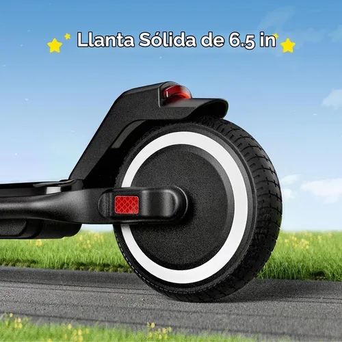 Vista 6 de ECOROAD EK6 - Patinete eléctrico para niños para velocidades de 6-12, 3/6/10 mph para máxima comodidad y altura ajustable, 150 W y doble freno