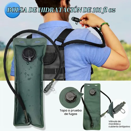 Vista 6 de Mochila táctica del portador de la mochila del paquete de la hidratación de MOLLE con la vejiga del agua 3L para los deportes