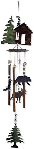 Vista 3 de Sunset Vista Designs Wilderness Wonders - Campanilla de viento rústica para cabaña, tamaño mediano