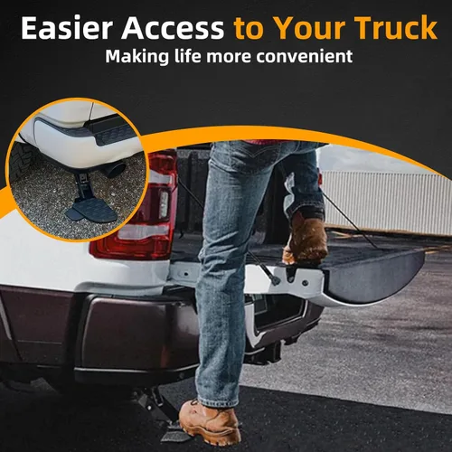 Vista 6 de Tundra - Escalón de cama trasera compatible con Toyota Tundra 2014, 2015, 2016, 2017, 2018, 2019, 2020, 2021