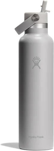 Vista 31 de Hydro Flask Botella de agua – Acero inoxidable aislado – Tapa flexible con pajita de boca estándar, antiderrames, a prueba de fugas y recargable