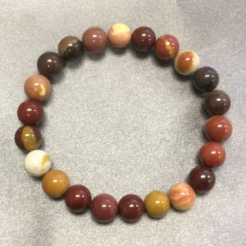 Vista 143 de Gem Avenue Handmade Round Bead Stretch Bracelet Unisex Natural Stone Beaded Jewelry for Men & Women, Elastic Wristband for Daily Wear