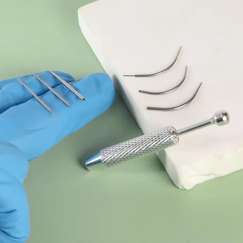 Vista 3 de Herramienta Agarradora de Bola Cónica de Perforación 14G, 16G, 18G, 20G para Cambiar Joyas de Perforación sin Rosca, Pasador de Inserción