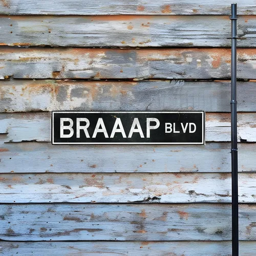 Vista 6 de Braaap Blvd - Letrero de metal de 18 x 4 pulgadas – Letrero de metal de aluminio en relieve vintage – Retro Enduro, todoterreno y carreras