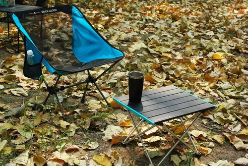 Vista 8 de ROCK CLOUD Mesa de camping portátil de aluminio ultraligera, plegable, mesa de playa para campamento, senderismo, mochileros, picnic al aire libre