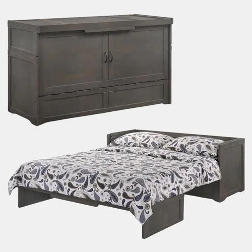 Vista 8 de NIGHT & DAY Cubo premontado gabinete Murphy cama, Beadboard Cherry