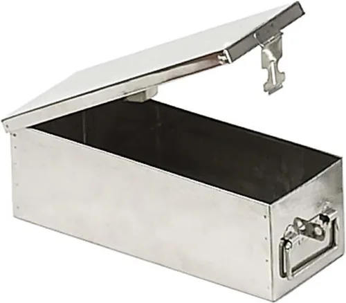 Vista 11 de Bin Buddy Caja de almacenamiento de acero para candado, diseño compacto de 7 x 4 x 2 pulgadas, ideal para almacenar joyas, reliquias, pasaportes