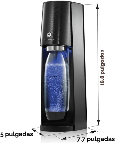Vista 7 de SodaStream E-TERRA - máquina para hacer agua con gas (negro) con CO2 y botella carbonatadora
