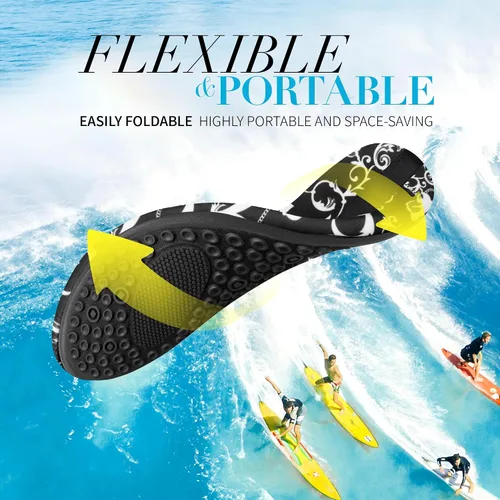 Vista 3 de Homitem Zapatos de agua para mujeres y hombres, calcetines acuáticos para natación, playa, piscina, río, sin cordones, de secado rápido