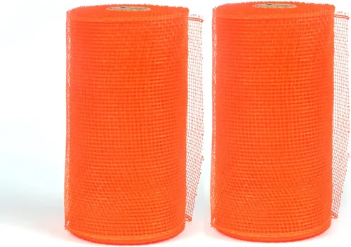 Vista 24 de YYCRAFT Paquete de 2 cintas de malla de polímero metálico de 6 pulgadas (total 20 yardas, verde manzana)