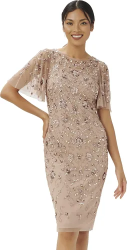 Vista 4 de Adrianna Papell Vestido corto con cuentas para mujer