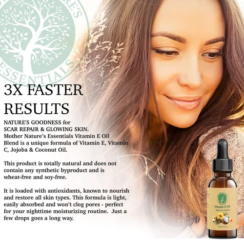 Vista 3 de Aceite orgánico de vitamina E – D-alfa tocoferol – Ingredientes naturales – Incluye aceite de jojoba, aceite de coco y vitamina C – Estimula