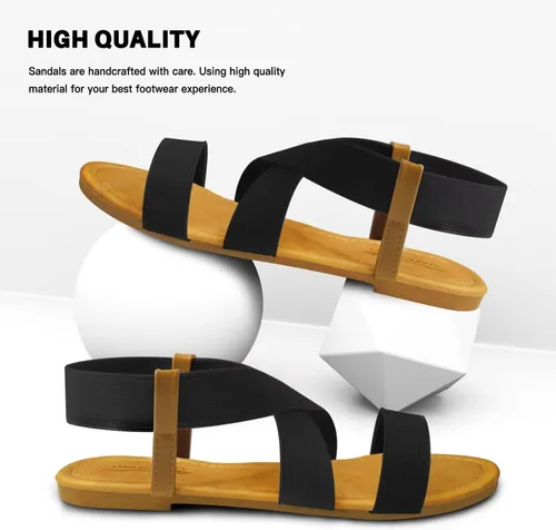 Vista 6 de DAYDAYGO Sandalias planas elásticas para mujer