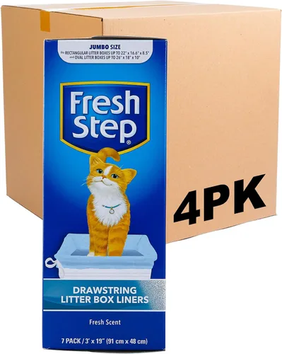 Vista 10 de Fresh Step Bolsas de arena para gatos con cordón, bolsas de arena perfumadas resistentes para sartenes ovaladas y rectangulares grandes, control