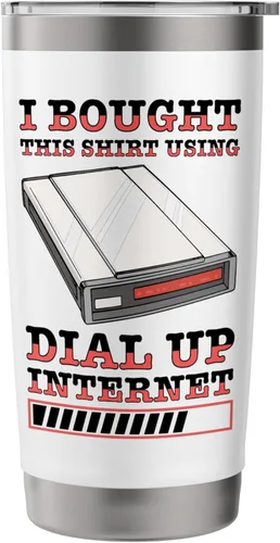 Vista 3 de 90s Nostalgia Retro 90s Dial Up Internet Vintage Stainless Steel Insulated Tumbler