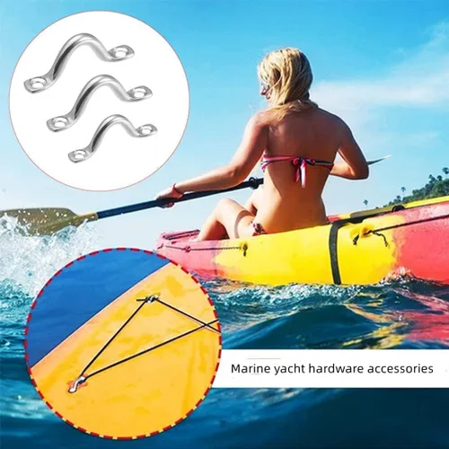 Vista 7 de 20 correas de acero inoxidable 316 para barco Bimini, con diseño de ojo de ojo, amarrar, bucles de cubierta de kayak, 0.157 in de longitud Bimini