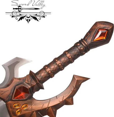 Vista 3 de Sword Valley Shalamayne/Salamaine - Varian Wrynn Tijeras - Espada divina fundida por elfos - Construcción de acero, 124cm/48.82" de longitud