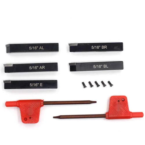 Vista 2 de OSCARBIDE 5/16 "Mini torno de carburo indexable portaherramientas de torneado de carburo de metal, herramientas de torno de metal inserta brocas
