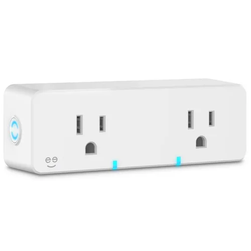 Vista 10 de Geeni Switch + Charge Multi Port Smart Wi-Fi Plug con 2 puertos USB, salida de ahorro de energía con control de aplicación, compatible con Alexa