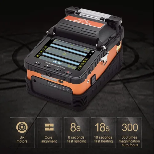 Vista 2 de Signal fire Empalmador de fusión de fibra óptica, SM&MM Máquina de empalme de soldadura óptica de fibra FTTH inteligente automática con pantalla LCD