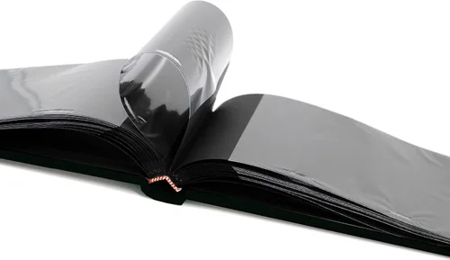 Vista 8 de Holoary Álbum de fotos pequeño de 4 x 6 pulgadas, tapa dura de lino, capacidad para 50 fotos, encuadernado con páginas negras, mini álbumes de fotos