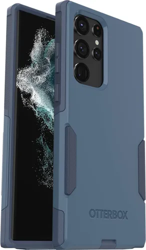 Vista 7 de OtterBox Funda para Galaxy S22 Ultra Commuter Series, negra, delgada y resistente, apta para bolsillo, con protección de puerto