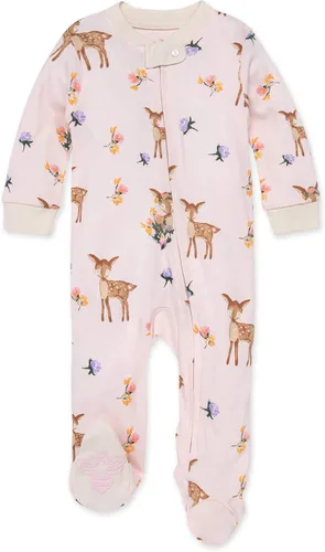 Vista 30 de Burt's Bees Baby Pijama con pies de algodón orgánico para niña Cozy Teddies - Paquete de 1