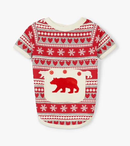 Vista 3 de Little Blue House unisex-baby Fair Isle Bear & Moose Family Pajamas