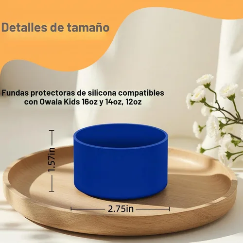Vista 3 de 2 botas protectoras de silicona compatibles con Owala Kids de 16 onzas y 14 onzas, accesorios para 12 onzas, antideslizantes, resistentes a