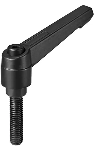 Vista 13 de uxcell M6 x 0.472 in Mango de palanca de sujeción ajustable Rosca Botón de trinquete macho roscado Perillas de bloqueo Manijas de tornillo giratorio