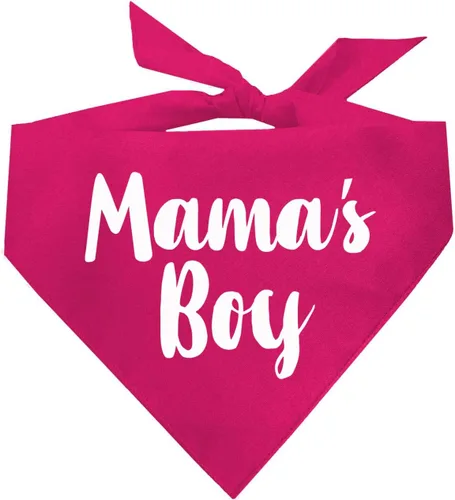 Vista 12 de Mama's Boy Bandana para perro 100% algodón triángulo ajustable Hecho en Estados Unidos Día de San Valentín Negro, XS (6)