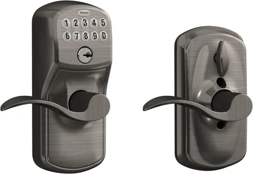 Vista 28 de SCHLAGE FE595VCAM716ACC FE595VCAM/ACC 716 cerradura de teclado para puerta, con manija Accent, flexible, bronce envejecido